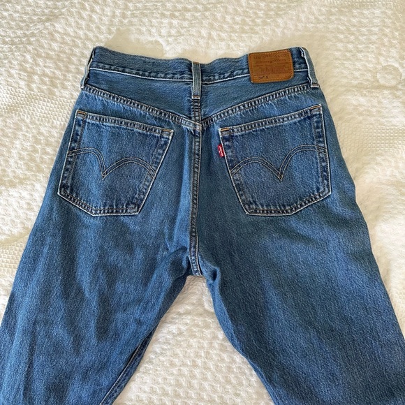Levi's Blue Skinny Jeans 501s - Picture 5 of 7